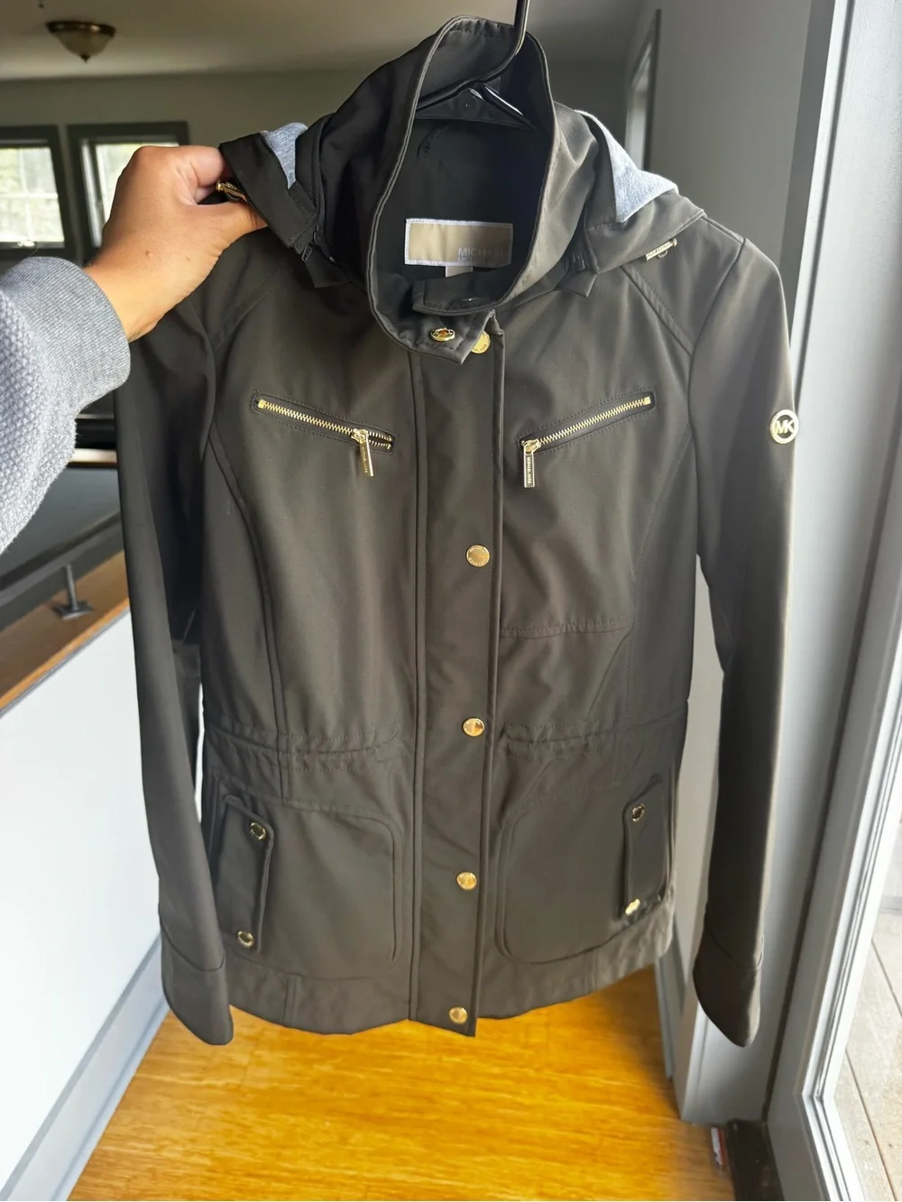 Michael Kors Utility Jacket with Gold Hardware XS